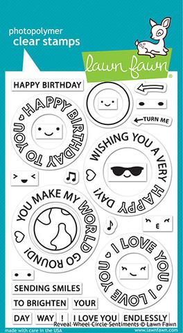 Reveal Wheel Circle Sentiments - stamps