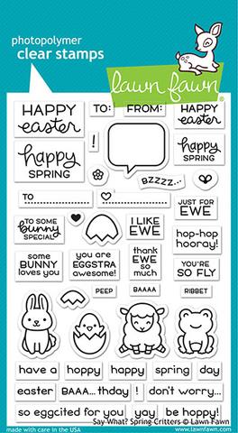 say what? spring critters - stamps