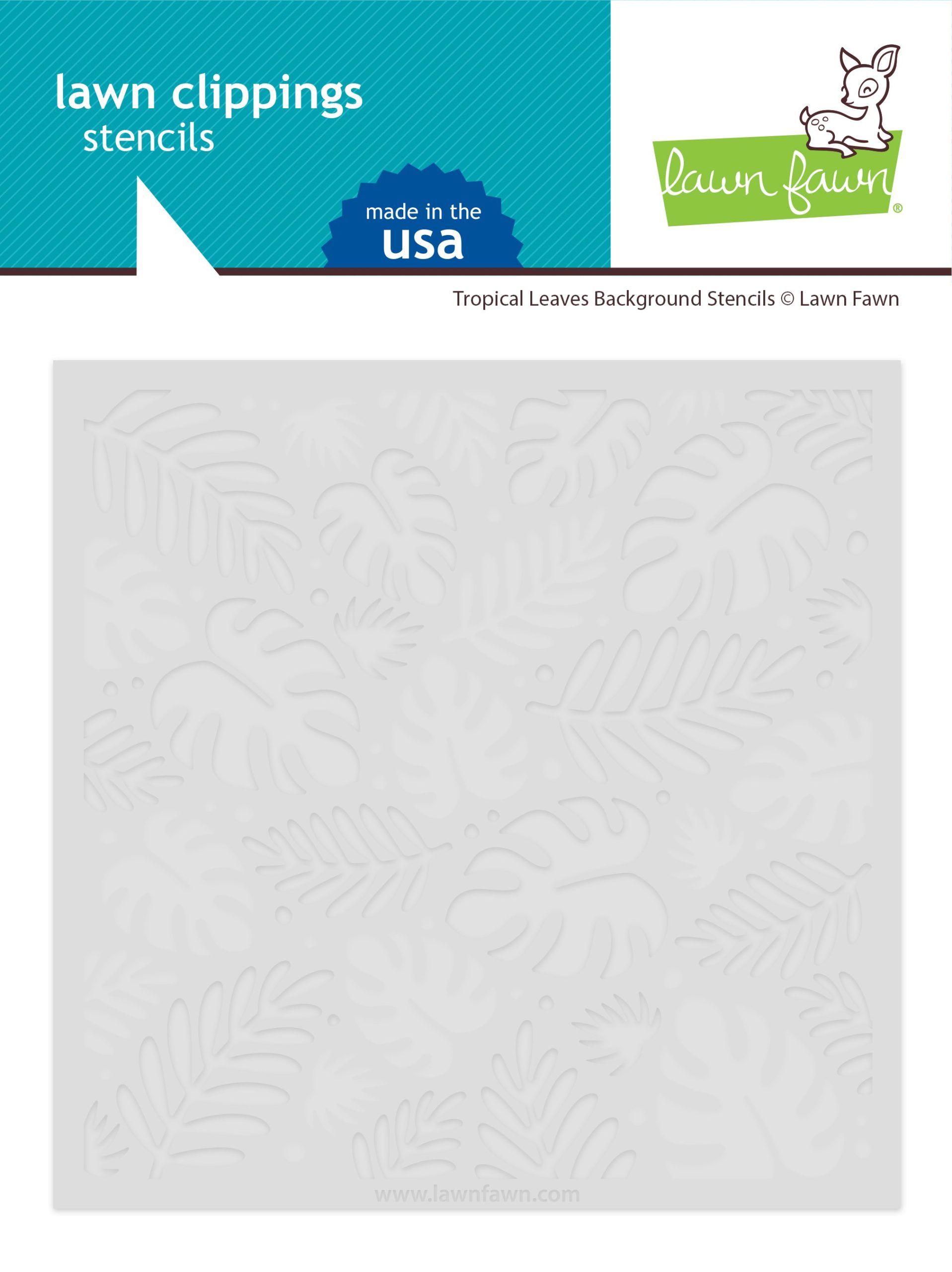 Tropical Leaves Background Stencil