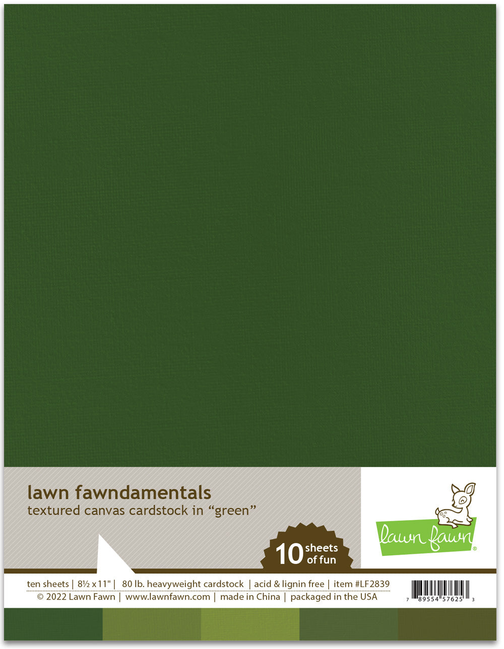 textured canvas cardstock - green
